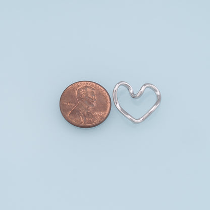Gold Heart Charms,18K Gold Filled Heart Pendant,Heart Charm Bracelet Necklace for DIY Jewelry Making Supply