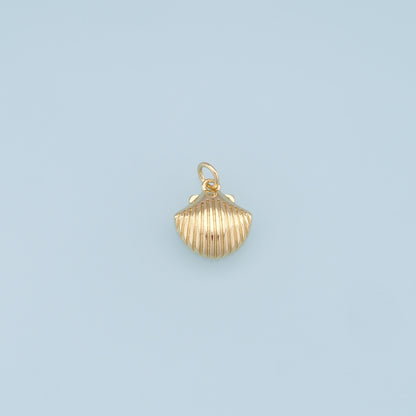 Gold Shell Charms,18K Gold Filled Conch Shell Pendant,Conch Shell Charm Bracelet Necklace for DIY Jewelry Making Supply