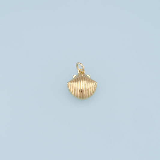 Gold Shell Charms,18K Gold Filled Conch Shell Pendant,Conch Shell Charm Bracelet Necklace for DIY Jewelry Making Supply