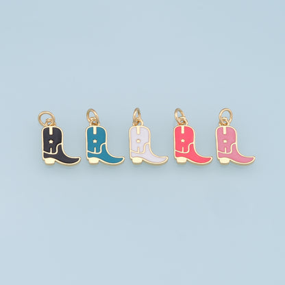Gold Shoe Charms,18K Gold Filled Shoe Pendant,Shoe Charm Bracelet Necklace for DIY Jewelry Making Supply