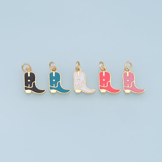 Gold Shoe Charms,18K Gold Filled Shoe Pendant,Shoe Charm Bracelet Necklace for DIY Jewelry Making Supply