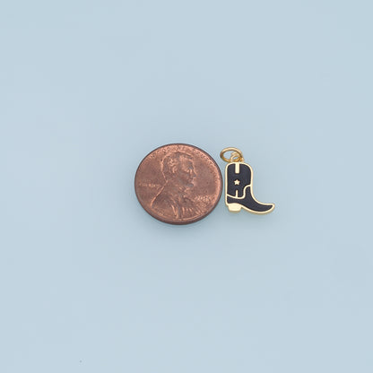 Gold Shoe Charms,18K Gold Filled Shoe Pendant,Shoe Charm Bracelet Necklace for DIY Jewelry Making Supply