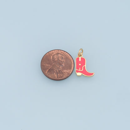 Gold Shoe Charms,18K Gold Filled Shoe Pendant,Shoe Charm Bracelet Necklace for DIY Jewelry Making Supply