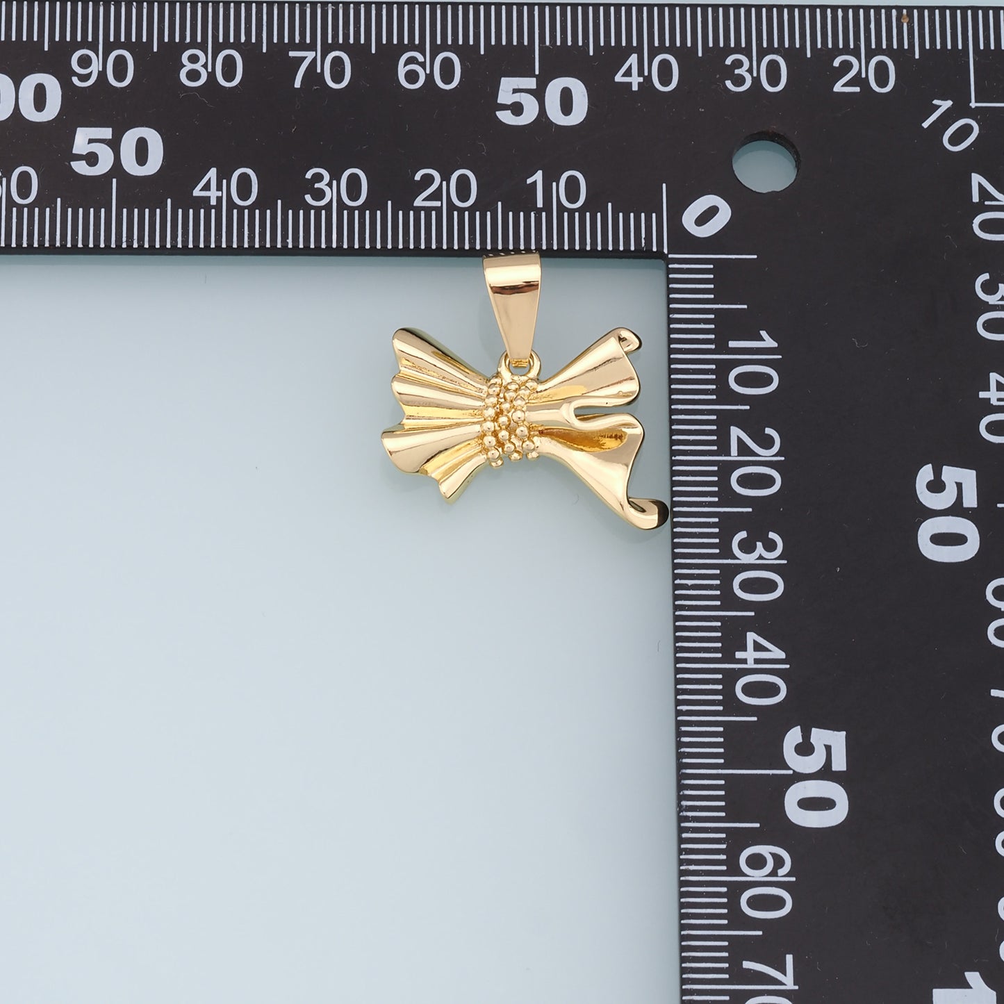 Gold Bow Charms,18K Gold Filled Bow Pendant,bow tie Charm Bracelet Necklace for DIY Jewelry Making Supply