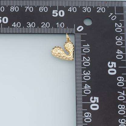 Gold Heart Charms,18K Gold Filled Heart Pendant,Heart Charm Bracelet Necklace for DIY Jewelry Making Supply