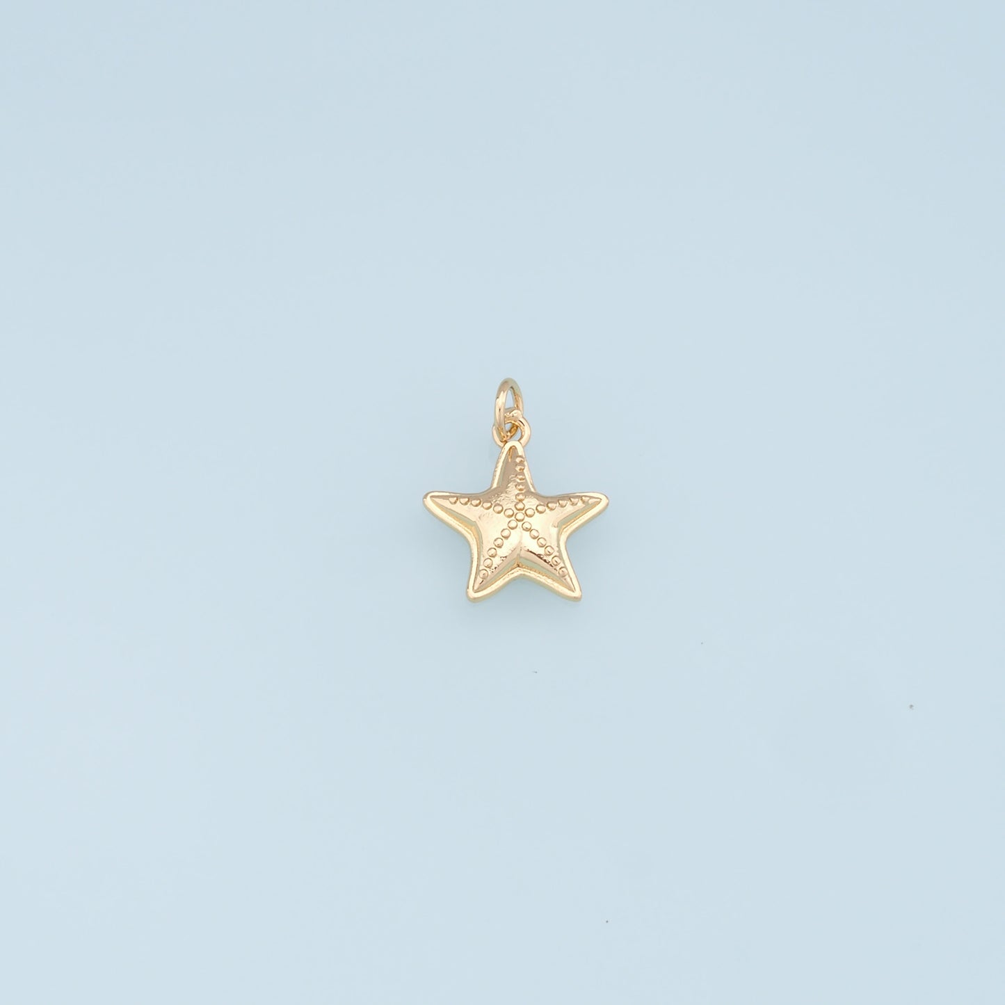Gold Starfish Charms,18K Gold Filled Sea star Pendant,Starfish Charm Bracelet Necklace for DIY Jewelry Making Supply
