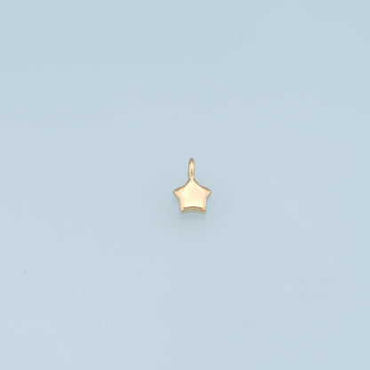 Gold Star Charms,18K Gold Filled Star Pendant,Star Charm Bracelet Necklace for DIY Jewelry Making Supply