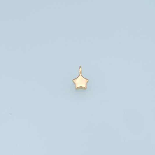 Gold Star Charms,18K Gold Filled Star Pendant,Star Charm Bracelet Necklace for DIY Jewelry Making Supply
