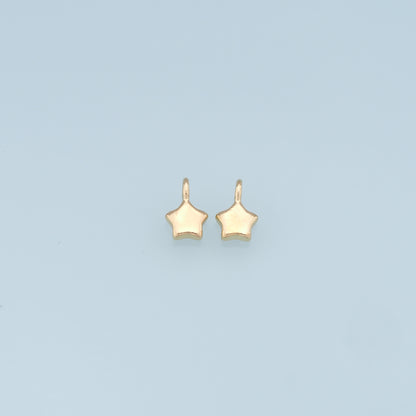 Gold Star Charms,18K Gold Filled Star Pendant,Star Charm Bracelet Necklace for DIY Jewelry Making Supply