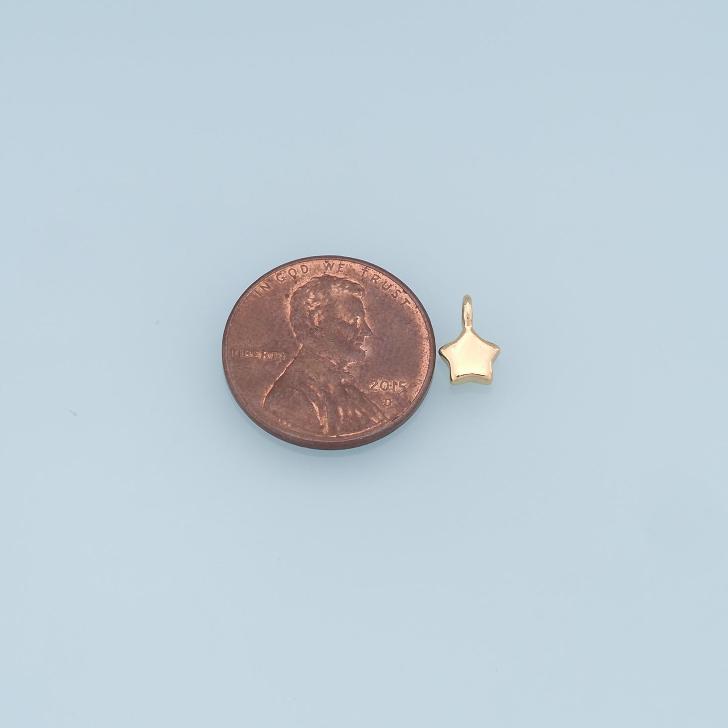 Gold Star Charms,18K Gold Filled Star Pendant,Star Charm Bracelet Necklace for DIY Jewelry Making Supply