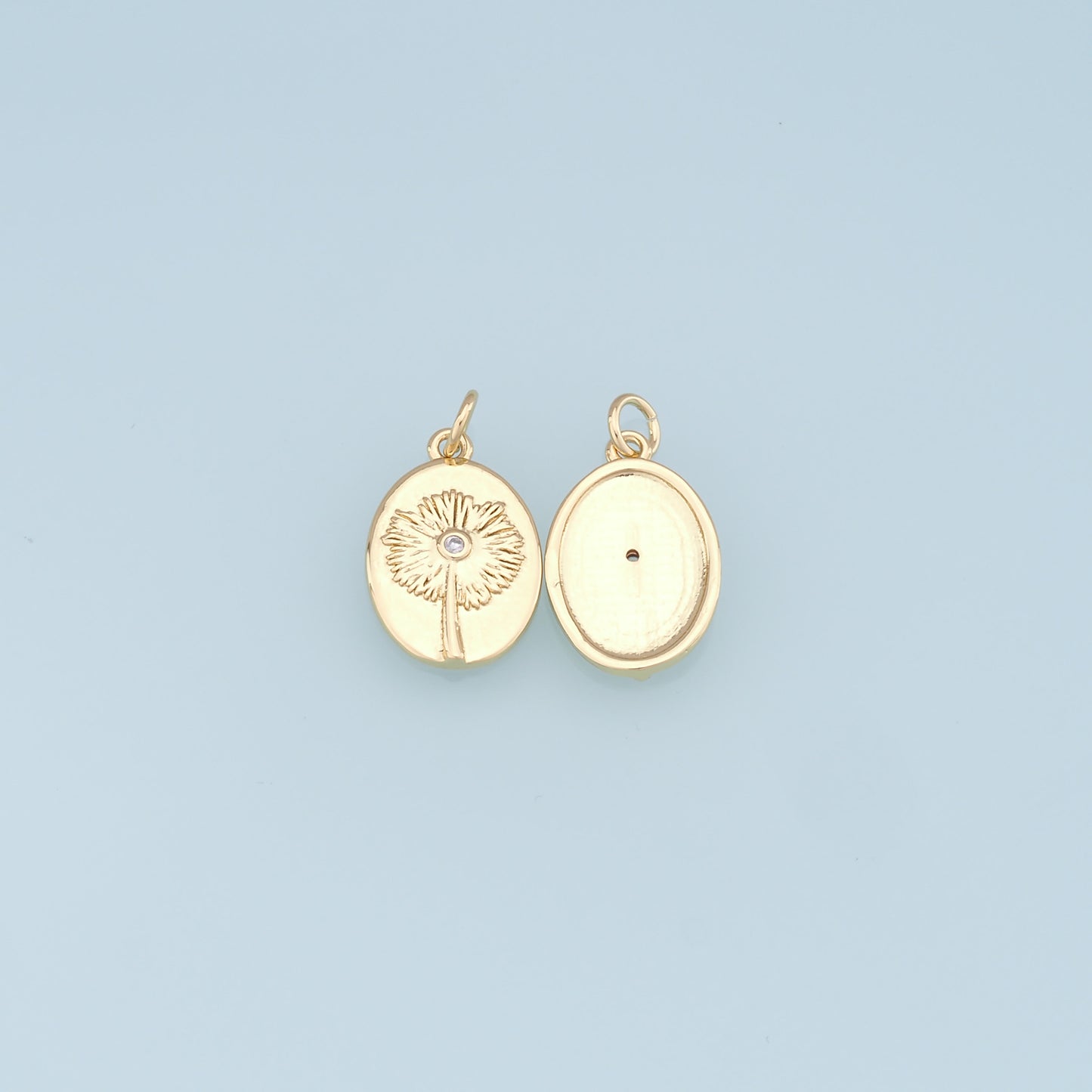 Gold Flower Charms,18K Gold Filled CZ flower Pendant,Silver flower Charm Bracelet Necklace for DIY Jewelry Making Supply