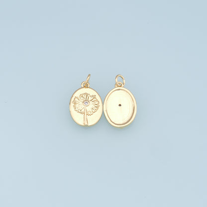 Gold Flower Charms,18K Gold Filled CZ flower Pendant,Silver flower Charm Bracelet Necklace for DIY Jewelry Making Supply