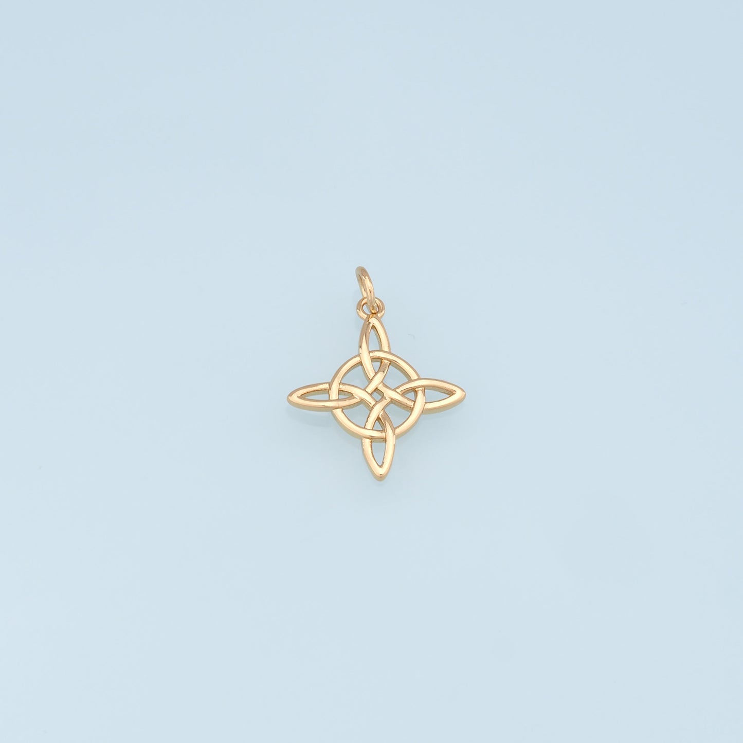 Gold Celtic Knot Charms,18K Gold Filled Celtic Knot Pendant,Celtic Knot Charm Bracelet Necklace for DIY Jewelry Making Supply