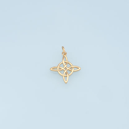 Gold Celtic Knot Charms,18K Gold Filled Celtic Knot Pendant,Celtic Knot Charm Bracelet Necklace for DIY Jewelry Making Supply