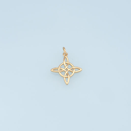 Gold Celtic Knot Charms,18K Gold Filled Celtic Knot Pendant,Celtic Knot Charm Bracelet Necklace for DIY Jewelry Making Supply