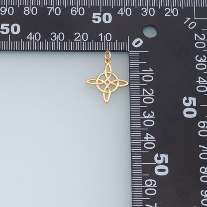 Gold Celtic Knot Charms,18K Gold Filled Celtic Knot Pendant,Celtic Knot Charm Bracelet Necklace for DIY Jewelry Making Supply