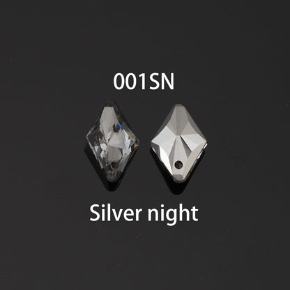 1pcs Rhombus Crystal Pendant Crystal AB Rhinestones for DIY Craft Jewelry Making Supply