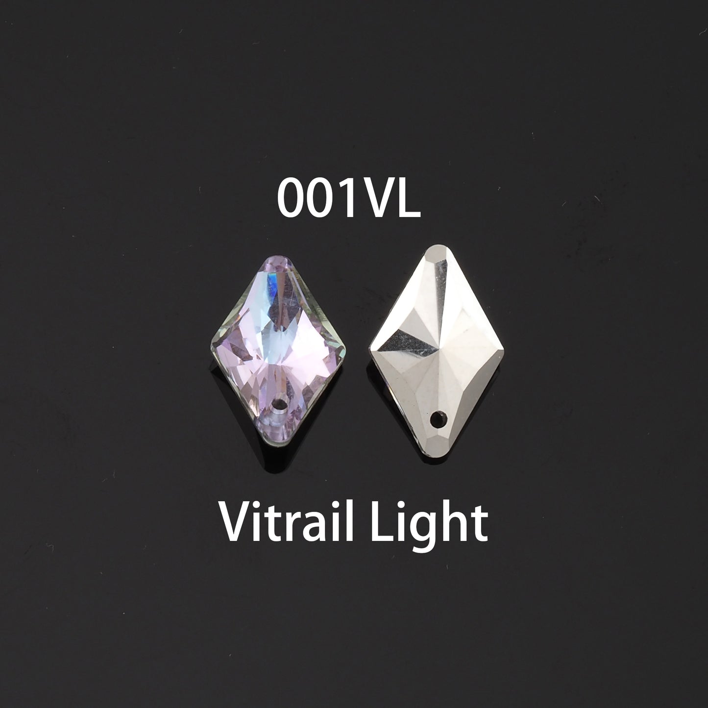 1pcs Rhombus Crystal Pendant Crystal AB Rhinestones for DIY Craft Jewelry Making Supply
