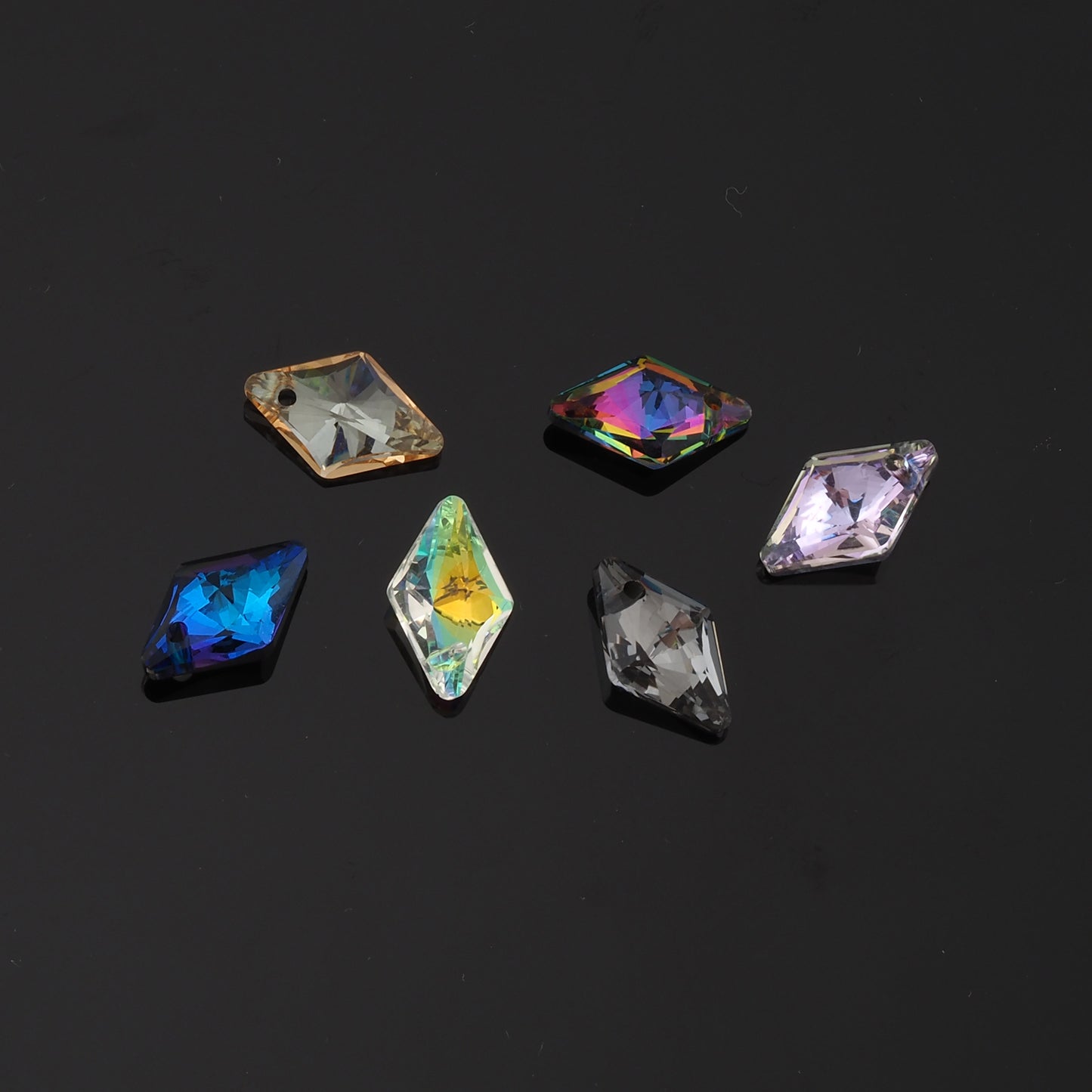 1pcs Rhombus Crystal Pendant Crystal AB Rhinestones for DIY Craft Jewelry Making Supply