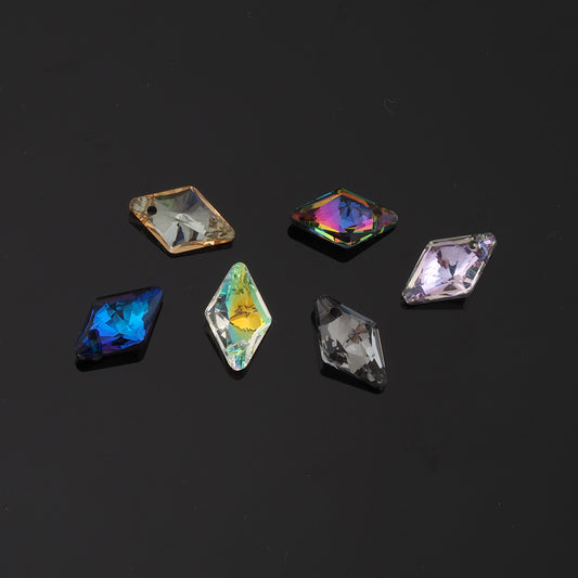 1pcs Rhombus Crystal Pendant Crystal AB Rhinestones for DIY Craft Jewelry Making Supply