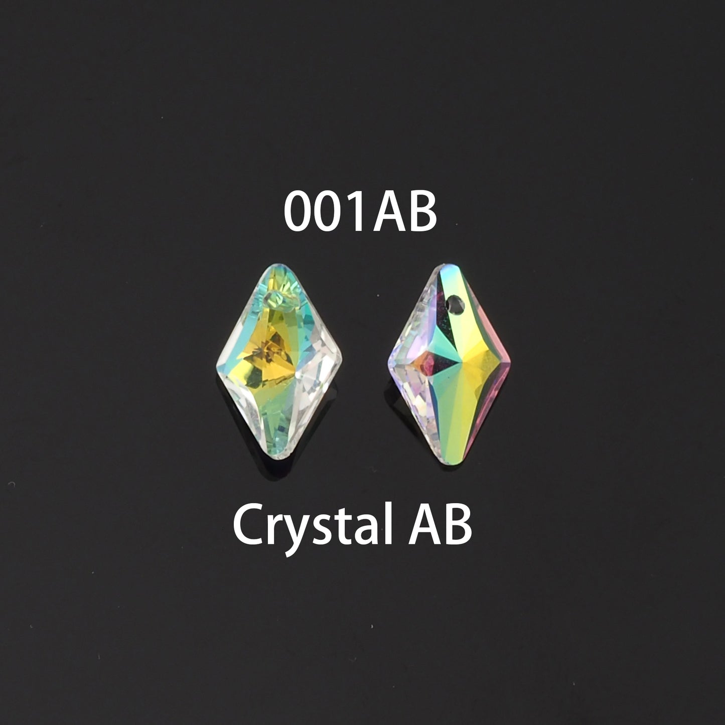 1pcs Rhombus Crystal Pendant Crystal AB Rhinestones for DIY Craft Jewelry Making Supply