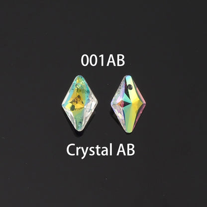 1pcs Rhombus Crystal Pendant Crystal AB Rhinestones for DIY Craft Jewelry Making Supply