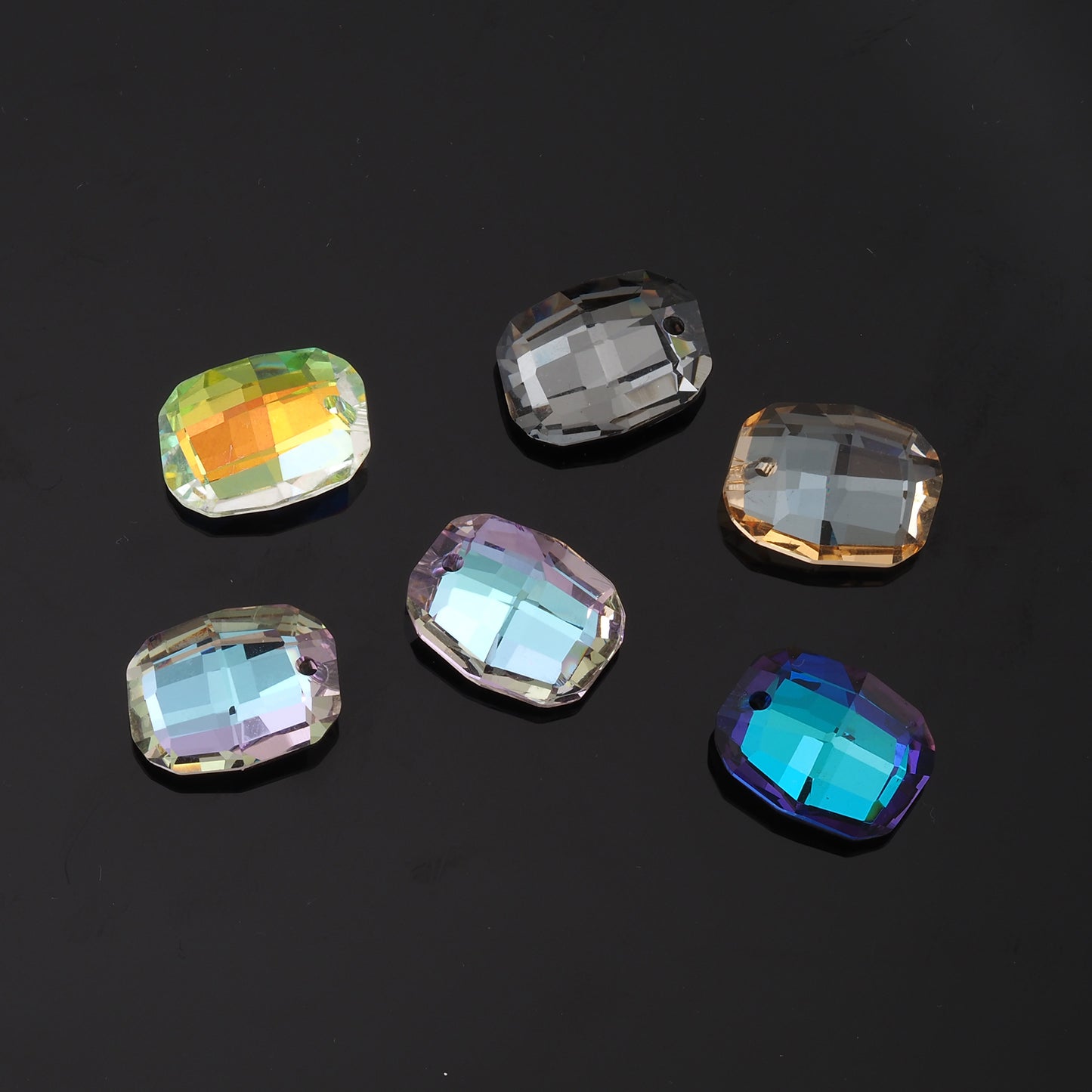 1pcs Oval Crystal Pendant Crystal AB Rhinestones for DIY Craft Jewelry Making Supply