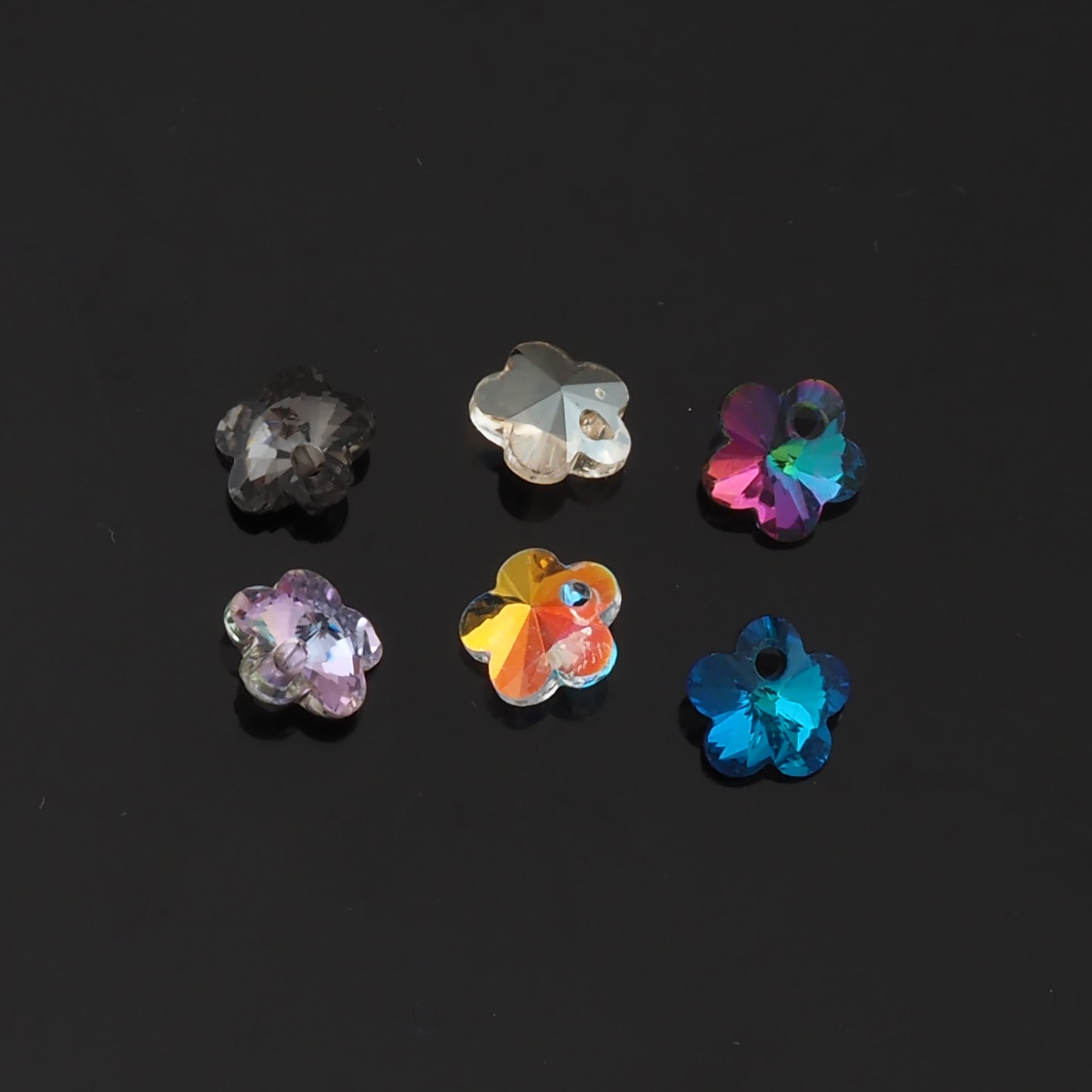 5pcs Flower Crystal Pendant Crystal AB Rhinestones for DIY Craft Jewelry Making Supply
