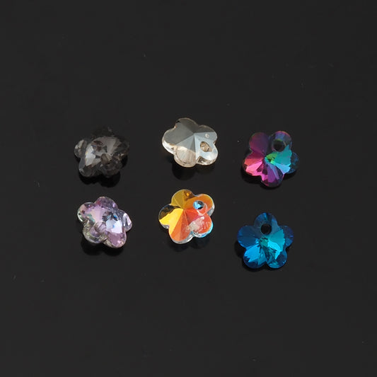 5pcs Flower Crystal Pendant Crystal AB Rhinestones for DIY Craft Jewelry Making Supply
