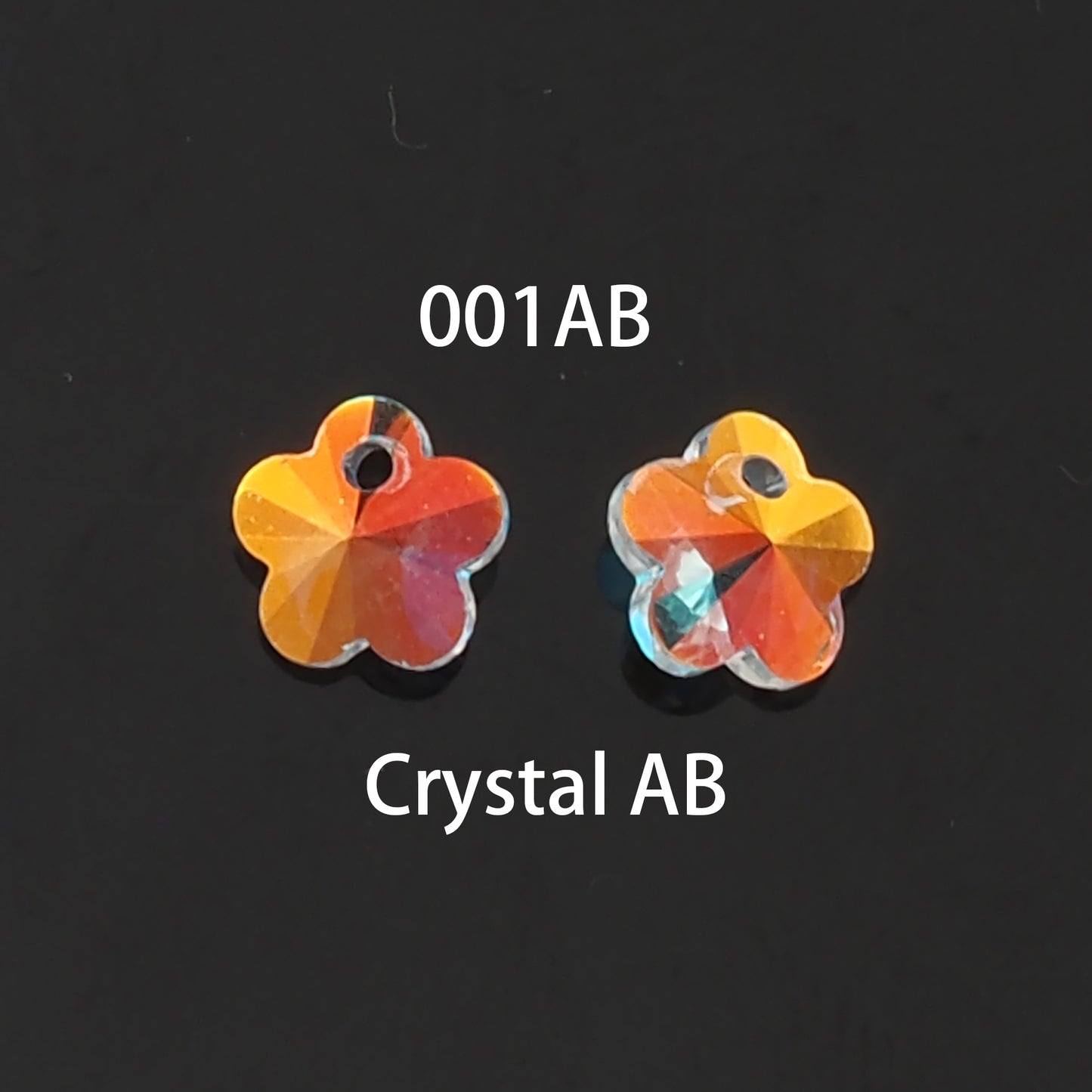 5pcs Flower Crystal Pendant Crystal AB Rhinestones for DIY Craft Jewelry Making Supply
