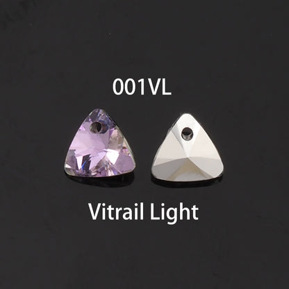 5pcs Triangle Crystal Pendant Crystal AB Rhinestones for DIY Craft Jewelry Making Supply