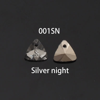 5pcs Triangle Crystal Pendant Crystal AB Rhinestones for DIY Craft Jewelry Making Supply