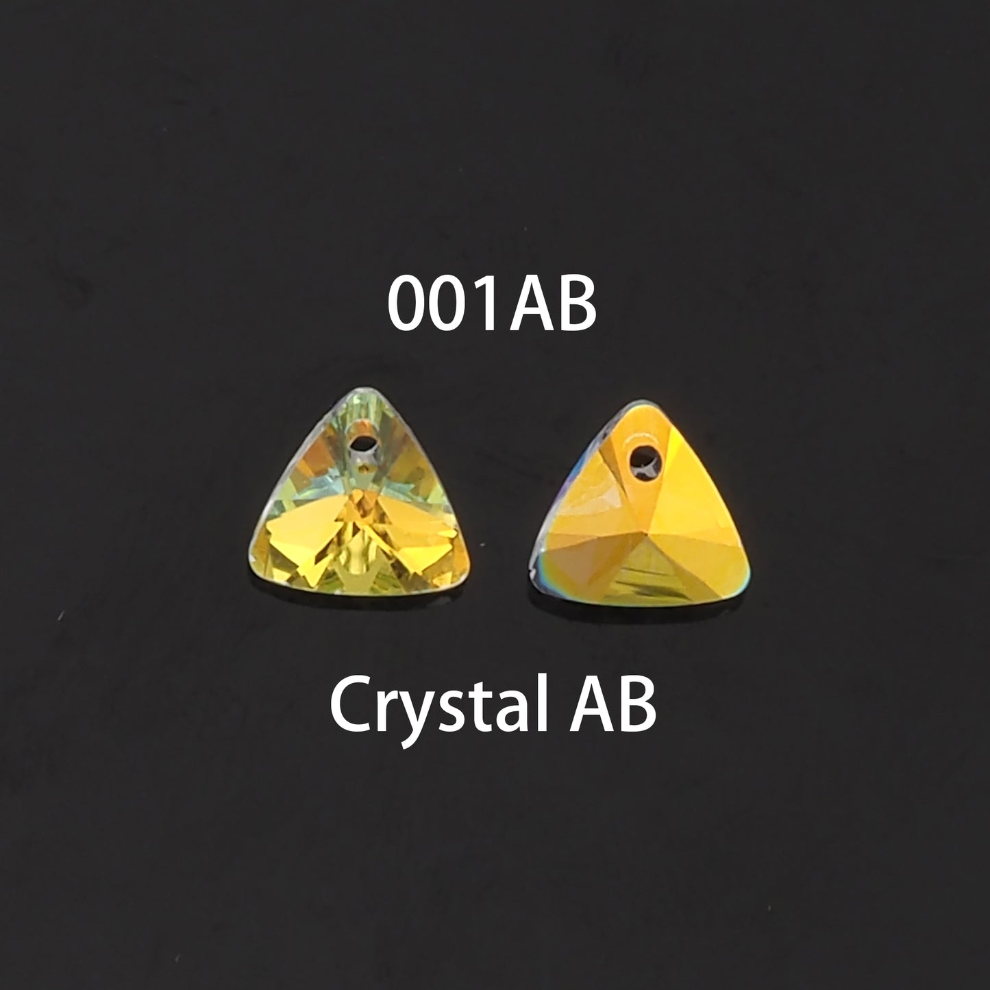 5pcs Triangle Crystal Pendant Crystal AB Rhinestones for DIY Craft Jewelry Making Supply
