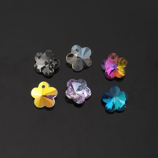 1pcs Flower Crystal Pendant Crystal AB Rhinestones for DIY Craft Jewelry Making Supply