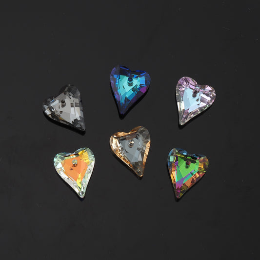 1pcs Heart Crystal Pendant Crystal AB Rhinestones for DIY Craft Jewelry Making Supply