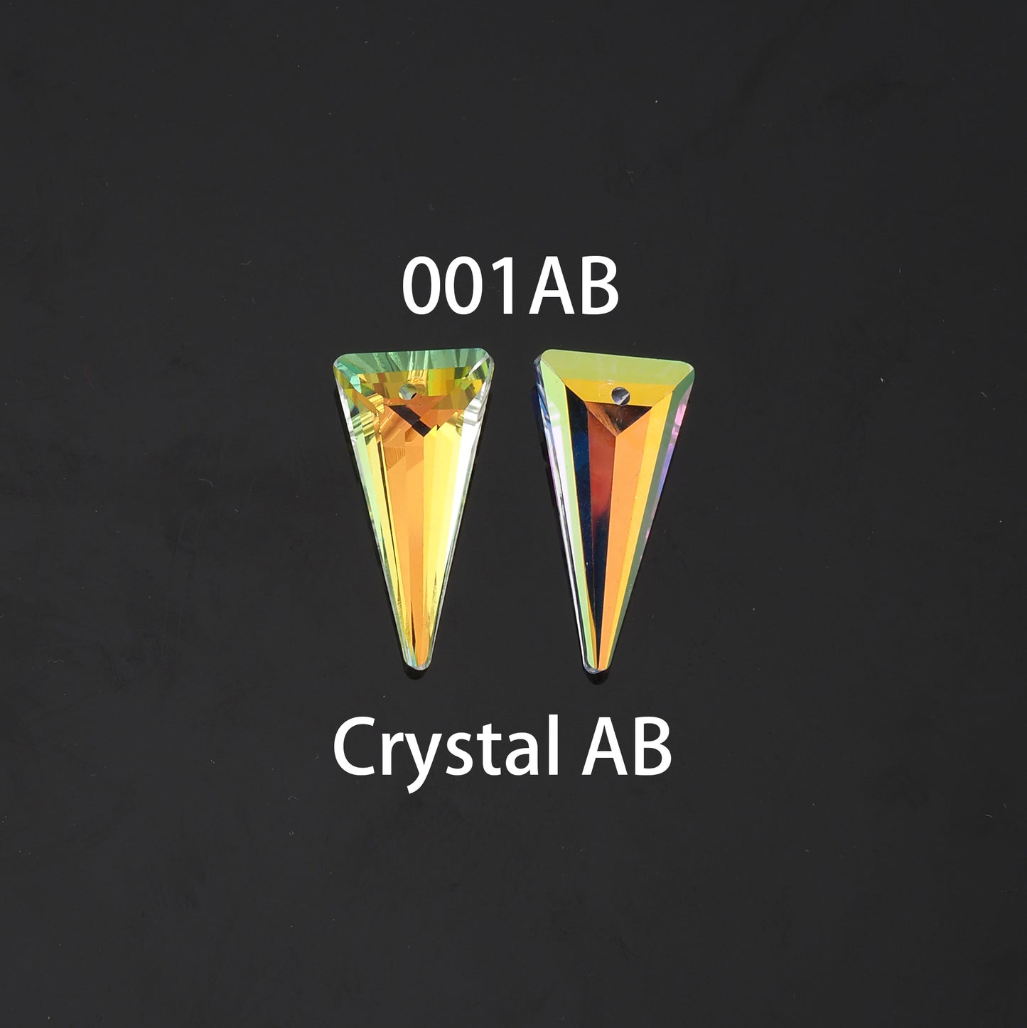 1pcs Triangle Crystal Pendant Crystal AB Rhinestones for DIY Craft Jewelry Making Supply