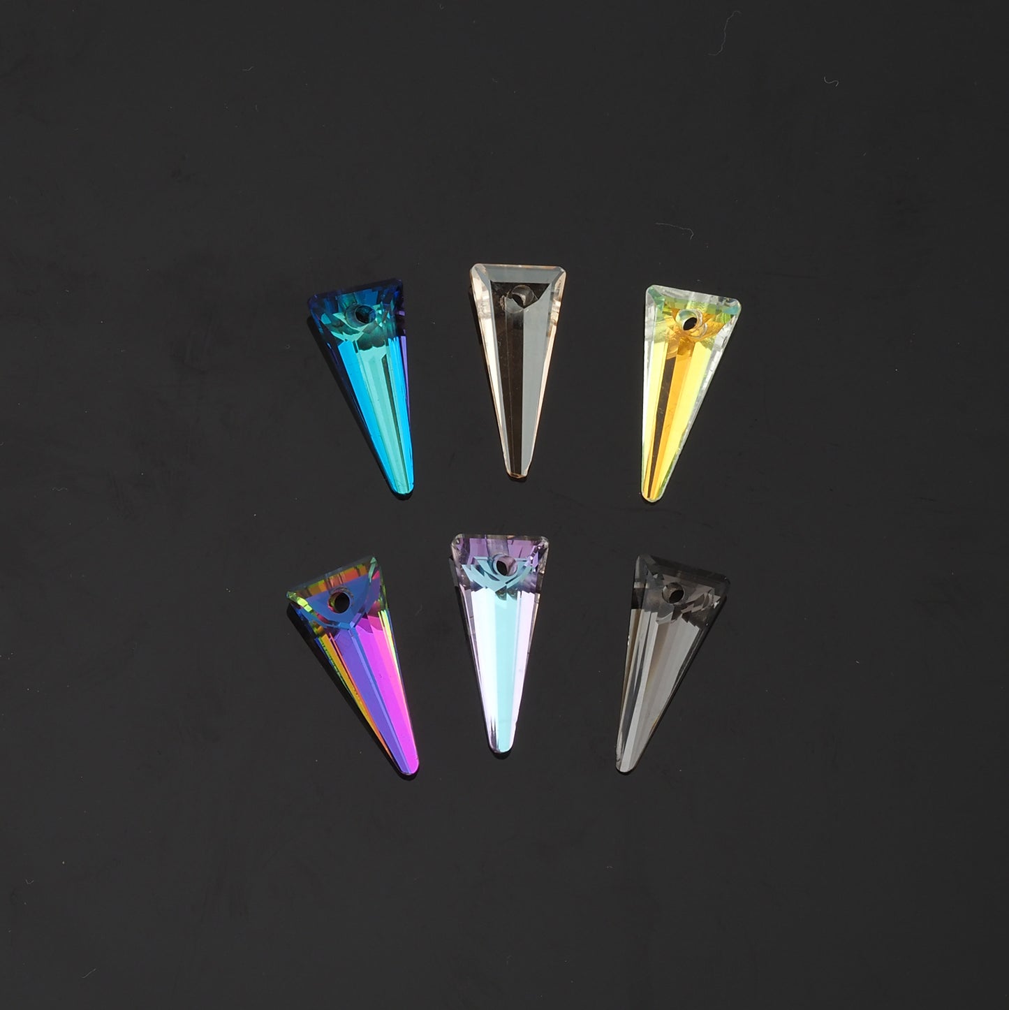 1pcs Triangle Crystal Pendant Crystal AB Rhinestones for DIY Craft Jewelry Making Supply