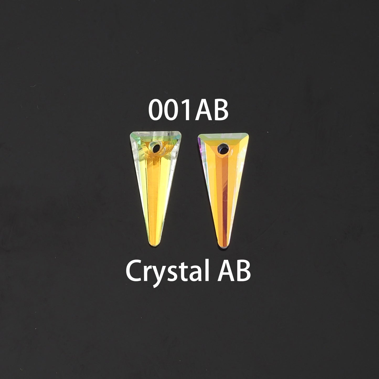 1pcs Triangle Crystal Pendant Crystal AB Rhinestones for DIY Craft Jewelry Making Supply