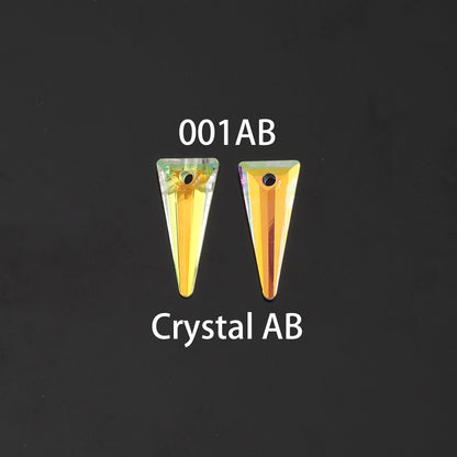 1pcs Triangle Crystal Pendant Crystal AB Rhinestones for DIY Craft Jewelry Making Supply