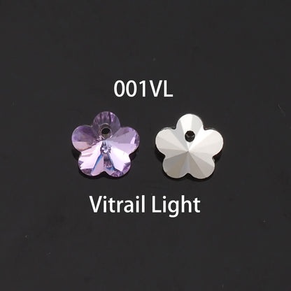 5pcs Flower Crystal Pendant Crystal AB Rhinestones for DIY Craft Jewelry Making Supply
