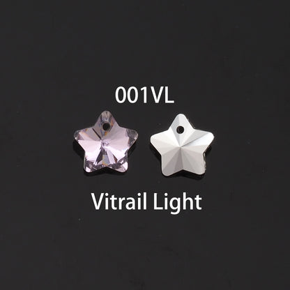 5pcs Star Crystal Pendant Crystal AB Rhinestones for DIY Craft Jewelry Making Supply