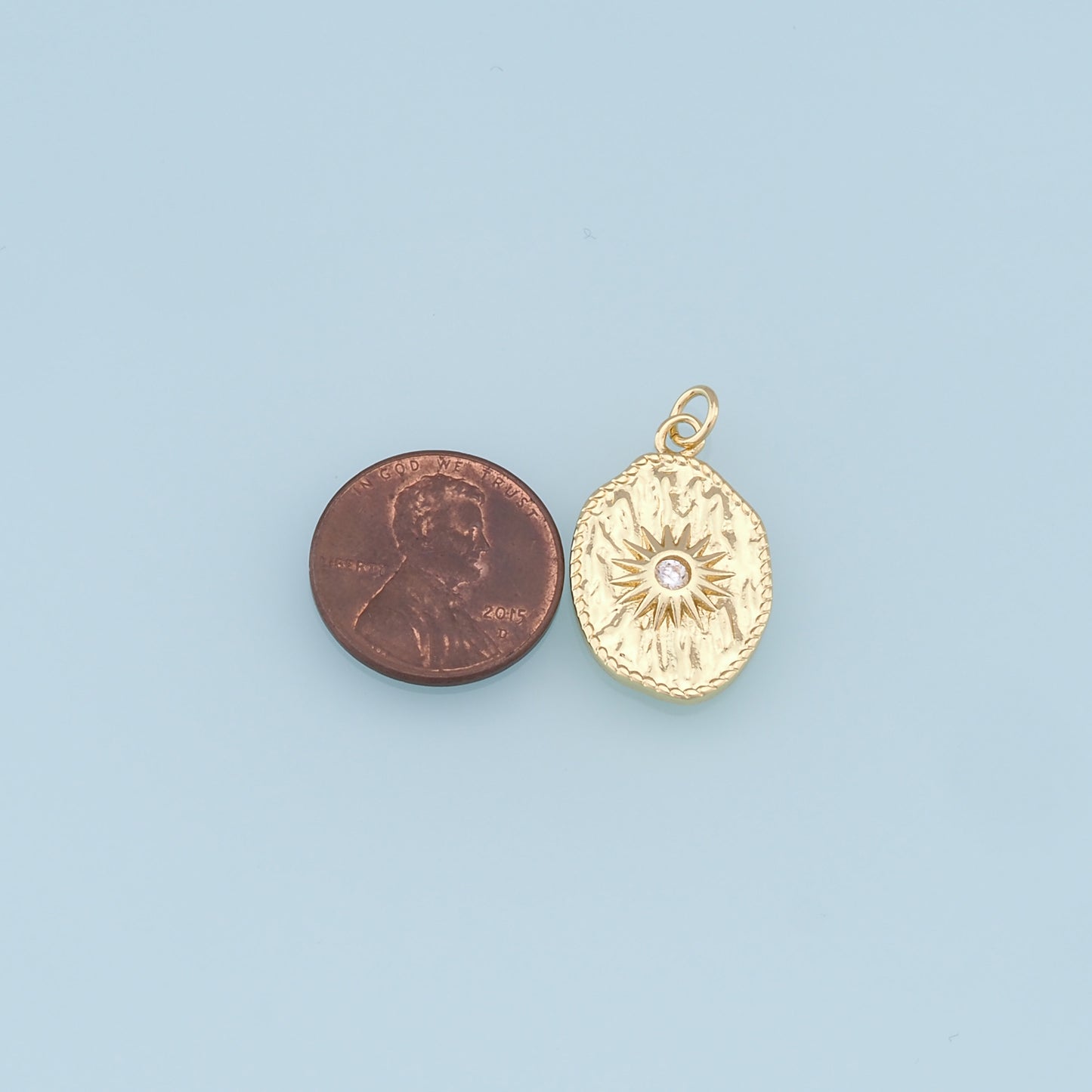 Gold Star Charms,18K Gold Filled Starburst Pendant,North Star Charm Bracelet Necklace for DIY Jewelry Making Supply