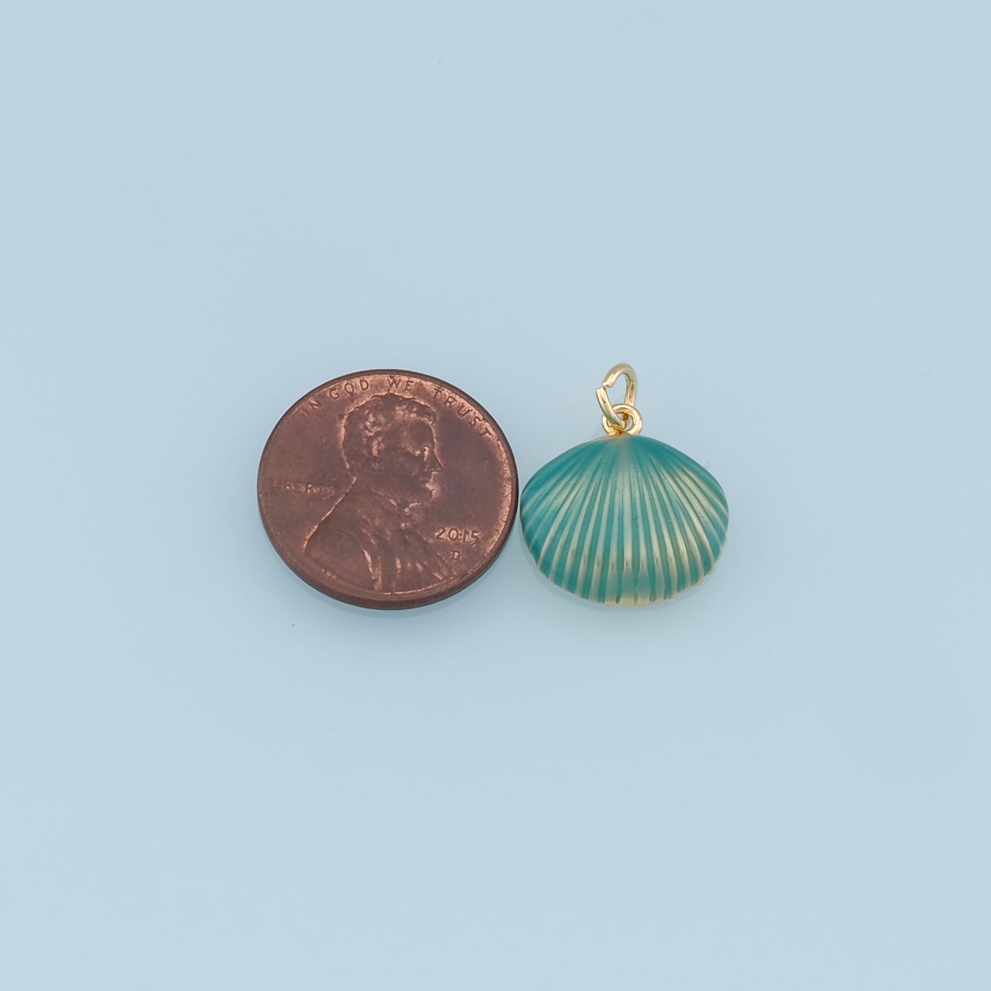 Gold Shell Charms,18K Gold Filled Conch Shell Pendant,Conch Shell Charm Bracelet Necklace for DIY Jewelry Making Supply