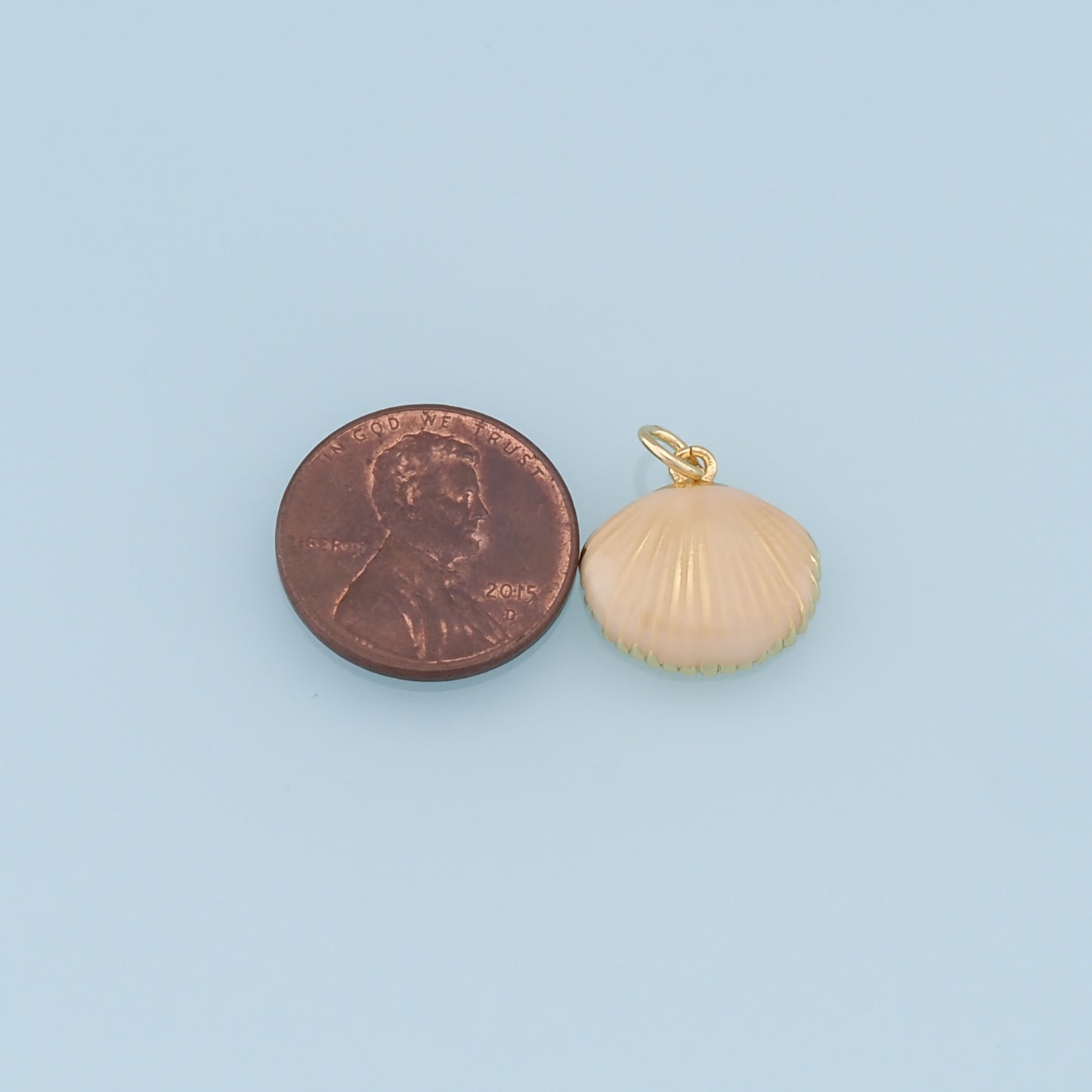 Gold Shell Charms,18K Gold Filled Conch Shell Pendant,Conch Shell Charm Bracelet Necklace for DIY Jewelry Making Supply