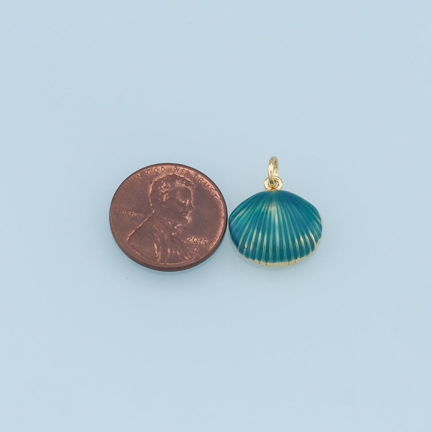 Gold Shell Charms,18K Gold Filled Conch Shell Pendant,Conch Shell Charm Bracelet Necklace for DIY Jewelry Making Supply