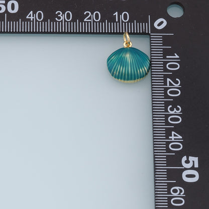 Gold Shell Charms,18K Gold Filled Conch Shell Pendant,Conch Shell Charm Bracelet Necklace for DIY Jewelry Making Supply