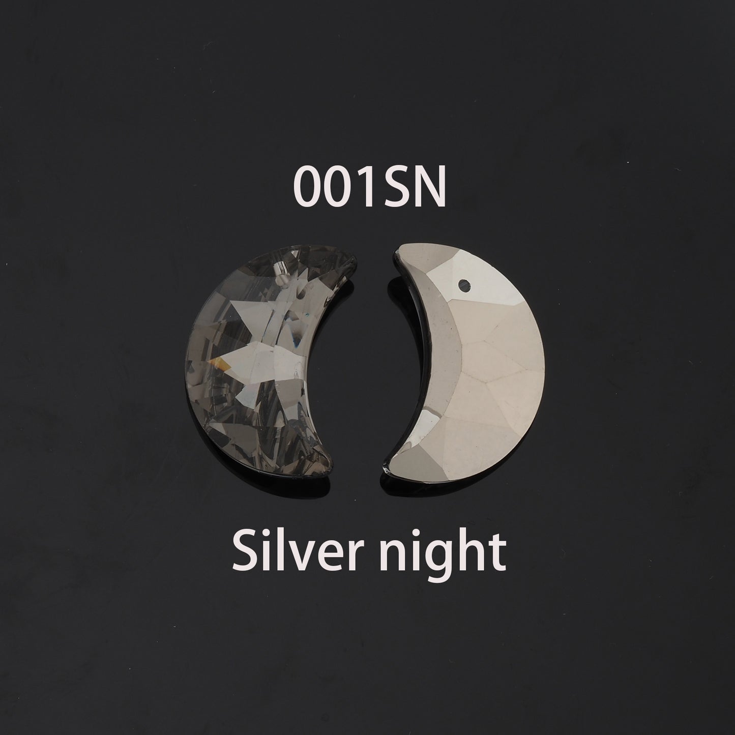 1pcs Moon Crystal Pendant Crystal AB Rhinestones for DIY Craft Jewelry Making Supply