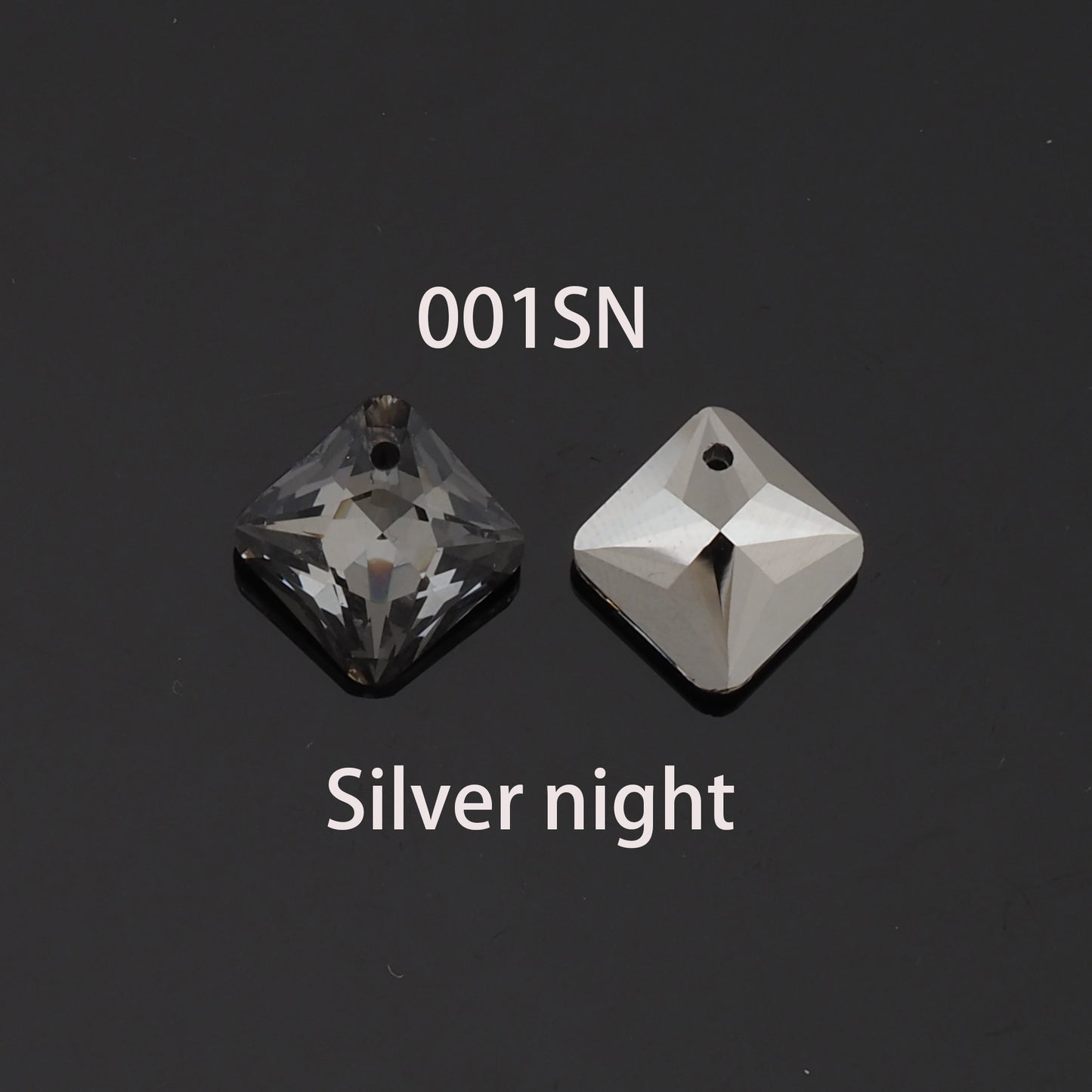 1pcs Square Crystal Pendant Crystal AB Rhinestones for DIY Craft Jewelry Making Supply