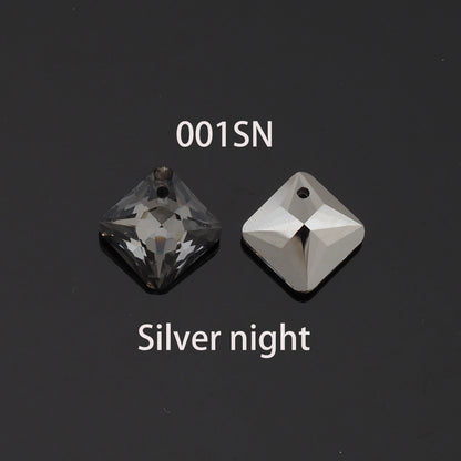 1pcs Square Crystal Pendant Crystal AB Rhinestones for DIY Craft Jewelry Making Supply