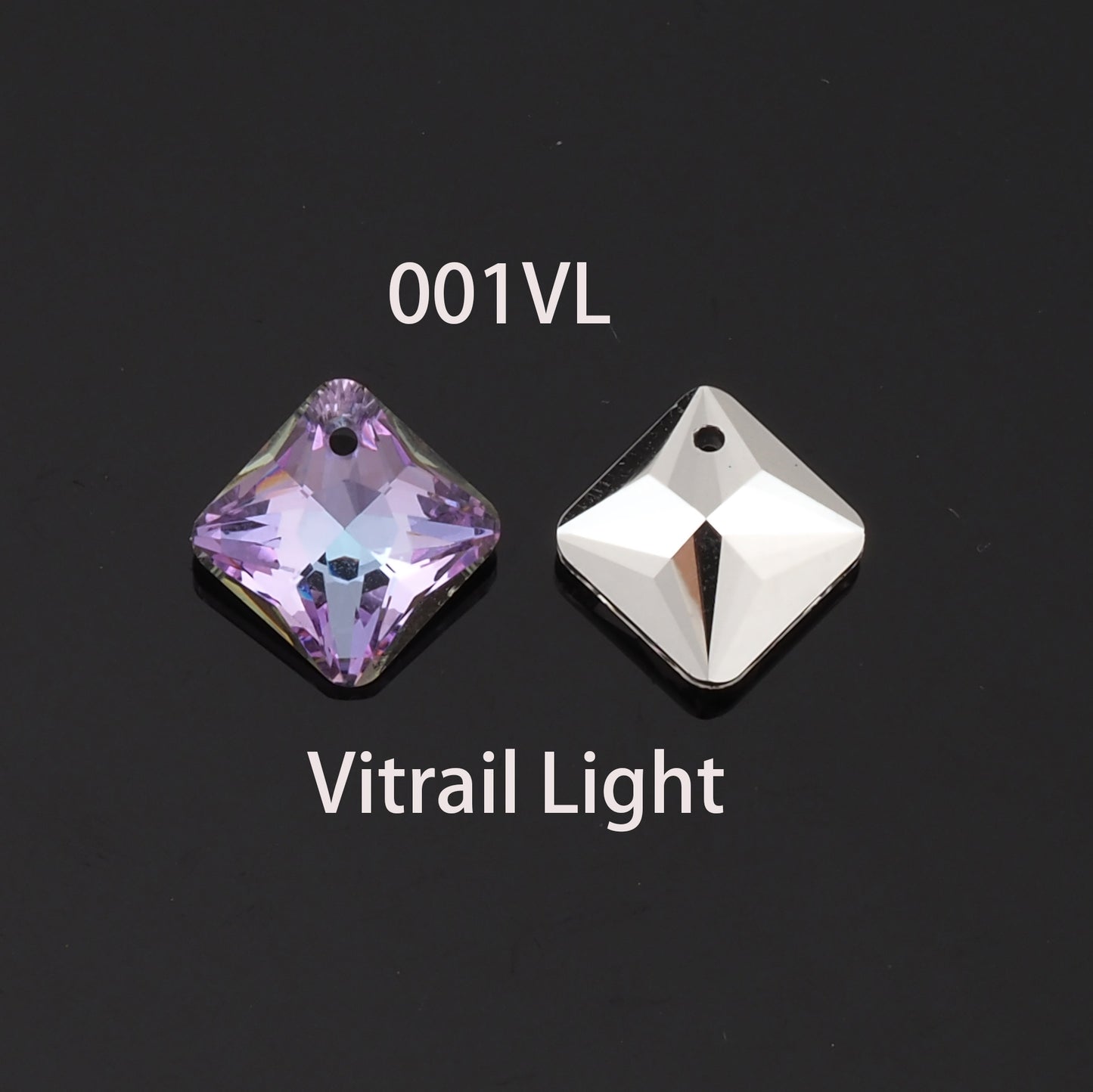 1pcs Square Crystal Pendant Crystal AB Rhinestones for DIY Craft Jewelry Making Supply